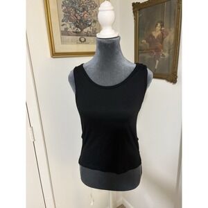 Teenage Runaway  Front Black Punk Tank Top with Skull And Roses Size Small Goth